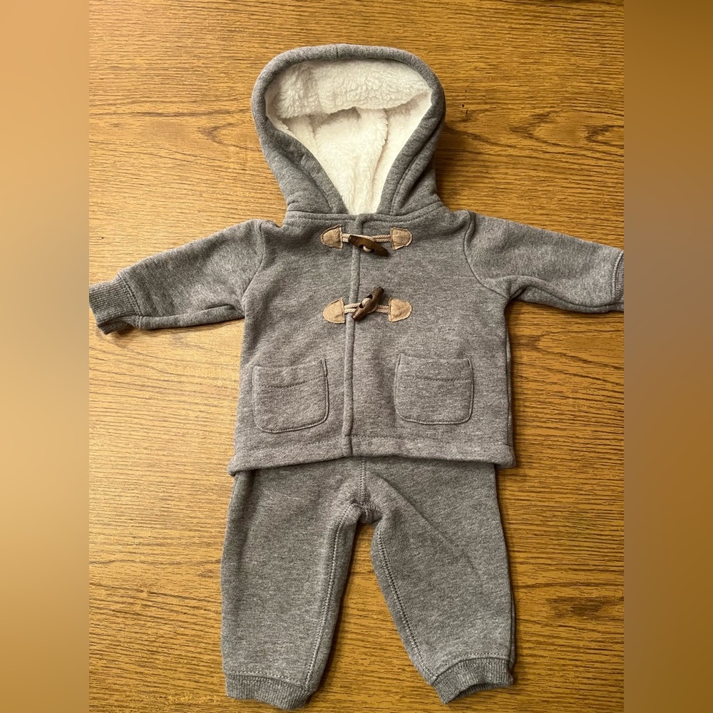Carter's, Baby Fleece hooded cardigan. 2-Piece
